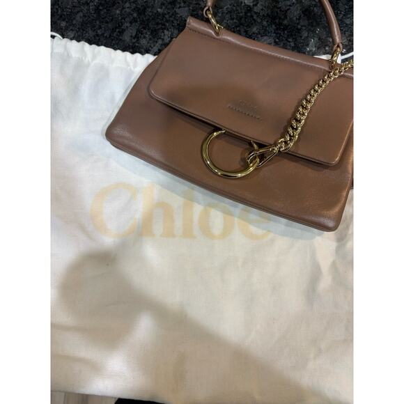 Chloe Faye Small Soft Top Handle Bag Desert Taupe - Picture 6 of 7